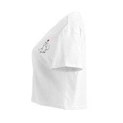 Crop Top Femme Brodé "Souleu & Baieta" Instant Détente