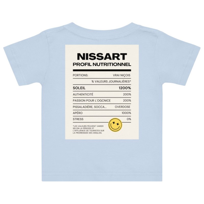 T-shirt Bébé "Profil du Niçois" – Broderie Souleu & Baieta