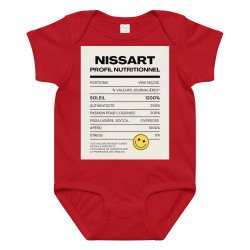 Body en jersey bébé Profil nutritionnel du Niçois - Souleu & Baieta