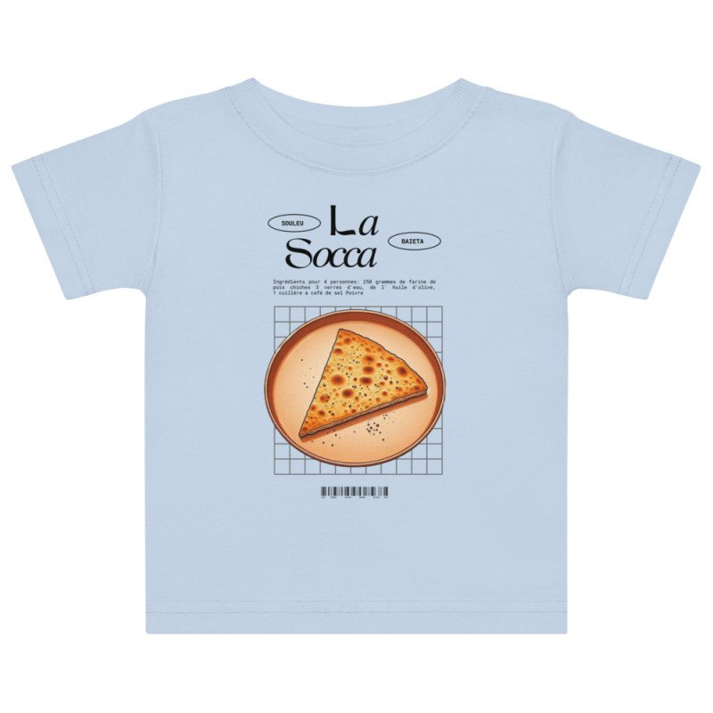 T-shirt bébé "La Socca" – Tradition Niçoise par Souleu & Baieta T-shirt bébé "La Socca" – Tradition Niçoise par Souleu & Baieta