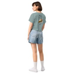 Crop top Tourta de Blea – Une douceur niçoise avec broderie "Souleu & Baieta"