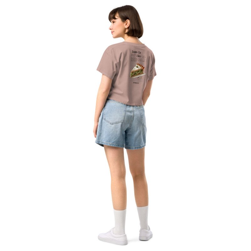 Crop top Tourta de Blea – Une douceur niçoise avec broderie "Souleu & Baieta" Crop top Tourta de Blea – Une douceur niçoise avec broderie "Souleu & Baieta"