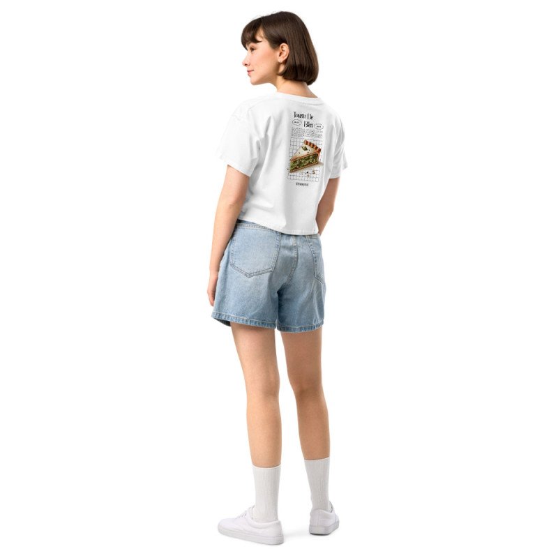Crop top Tourta de Blea – Une douceur niçoise avec broderie "Souleu & Baieta" Crop top Tourta de Blea – Une douceur niçoise avec broderie "Souleu & Baieta"