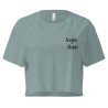 Crop top Tourta de Blea – Une douceur niçoise avec broderie "Souleu & Baieta"