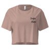 Crop top Tourta de Blea – Une douceur niçoise avec broderie "Souleu & Baieta"
