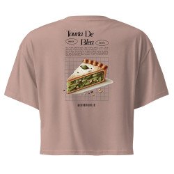 Crop top Tourta de Blea – Une douceur niçoise avec broderie "Souleu & Baieta"