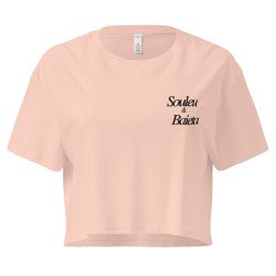 Crop top Tourta de Blea – Une douceur niçoise avec broderie "Souleu & Baieta"