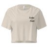 Crop top Tourta de Blea – Une douceur niçoise avec broderie "Souleu & Baieta"