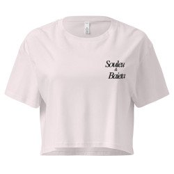 Crop top Tourta de Blea – Une douceur niçoise avec broderie "Souleu & Baieta"