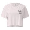 Crop top Tourta de Blea – Une douceur niçoise avec broderie "Souleu & Baieta"