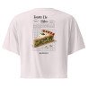 Crop top Tourta de Blea – Une douceur niçoise avec broderie "Souleu & Baieta"