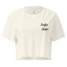 Crop top Tourta de Blea – Une douceur niçoise avec broderie "Souleu & Baieta"