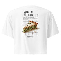 Crop top Tourta de Blea – Une douceur niçoise avec broderie "Souleu & Baieta"