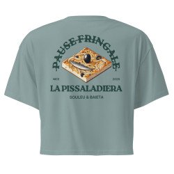 Crop top "La Pissaladièra - Pause Fringale" avec broderie Souleu & Baieta