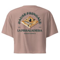Crop top "La Pissaladièra - Pause Fringale" avec broderie Souleu & Baieta
