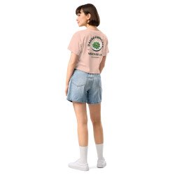 Crop top "Merda de Can – Pause Fringale" avec broderie "Souleu & Baieta"
