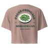 Crop top "Merda de Can – Pause Fringale" avec broderie "Souleu & Baieta"