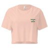 Crop top "Merda de Can – Pause Fringale" avec broderie "Souleu & Baieta"