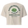 Crop top "Merda de Can – Pause Fringale" avec broderie "Souleu & Baieta"