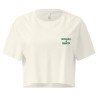 Crop top "Merda de Can – Pause Fringale" avec broderie "Souleu & Baieta"