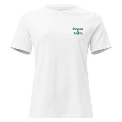 T-shirt Femme "La Socca – Pause Fringale" avec broderie Souleu & Baieta