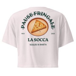 Crop Top "La Socca – Pause Fringale" avec Broderie Souleu & Baieta