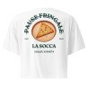 Crop Top "La Socca – Pause Fringale" avec Broderie Souleu & Baieta