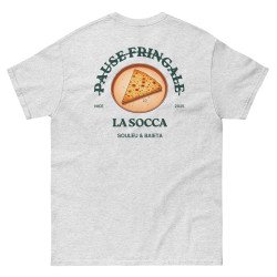 T-shirt "La Socca – Pause Fringale" avec broderie Souleu & Baieta