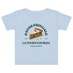T-shirt bébé "La tourta de Blea – Pause Fringale" – Douceur, style et tradition niçoise
