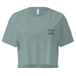 Crop top La Tourta De Blea - Pause Fringale avec brodure - Délice de Nice