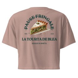 Crop top La Tourta De Blea - Pause Fringale avec brodure - Délice de Nice