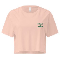 Crop top La Tourta De Blea - Pause Fringale avec brodure - Délice de Nice
