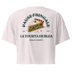 Crop top La Tourta De Blea - Pause Fringale avec brodure - Délice de Nice