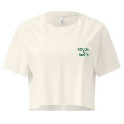 Crop top La Tourta De Blea - Pause Fringale avec brodure - Délice de Nice