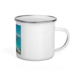 Mug émaillé "Maudits Galets" – Doux souvenir de la plage de Nice !