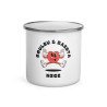 Mug émaillé "Souleu & Baieta – Nice" | Illustration cœur rigolo