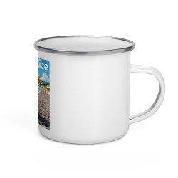 Mug émaillé "Nice – Maudits Galets" | Pour les amateurs de soleil… et de douleurs plantaires !