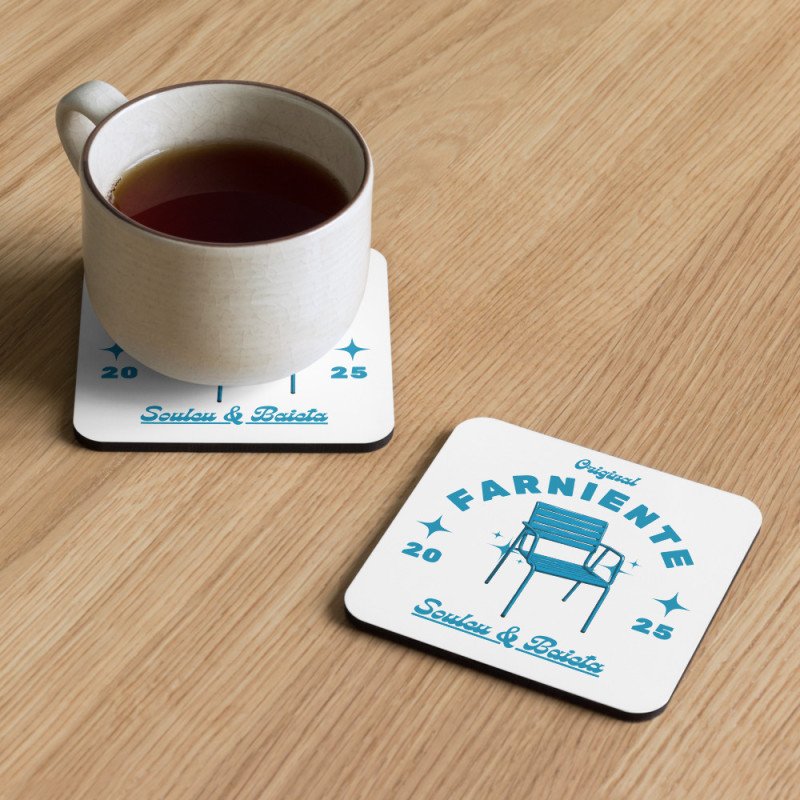Sous-verres en liège “Farniente” – Souleu & Baieta – Édition Promenade des Anglais Sous-verres en liège “Farniente” – Souleu & Baieta – Édition Promenade des Anglais