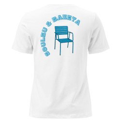 T-shirt Femme "Souleu & Baieta" – Élégance Décontractée & Broderie Méditerranéenne