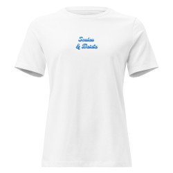 T-shirt Femme "Souleu & Baieta" – Élégance Décontractée & Broderie Méditerranéenne