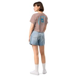 Crop Top Femme "Souleu & Baieta" – Broderie Méditerranéenne & Dos Illustré