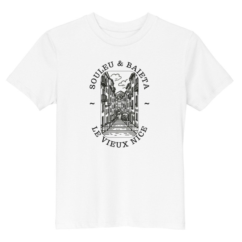 T-shirt Enfant "Vieux Nice - Souleu & Baieta" : Le Style Méditerranéen Dès le Plus Jeune Âge T-shirt Enfant "Vieux Nice - Souleu & Baieta" : Le Style Méditerranéen Dès le Plus Jeune Âge