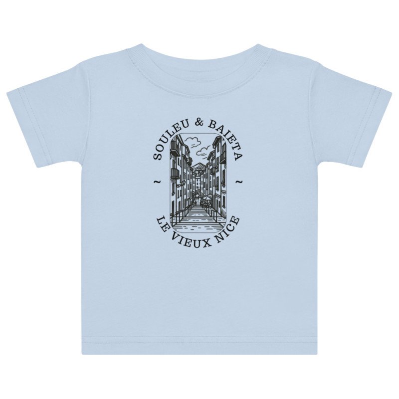 T-shirt Bébé "Vieux Nice - Souleu & Baieta" : Le Charme Niçois Dès Le Berceau