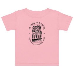 T-shirt bébé « Cascade de Gairaut Souleu & Baieta » – Illustration douce et authentique de Nice