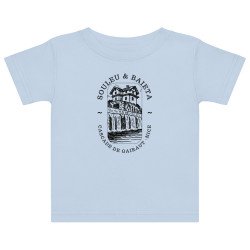 T-shirt bébé « Cascade de Gairaut Souleu & Baieta » – Illustration douce et authentique de Nice