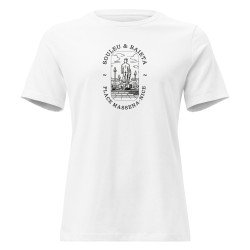 T-shirt Femme Place Masséna à Nice – Douceur et Élégance Méditerranéenne