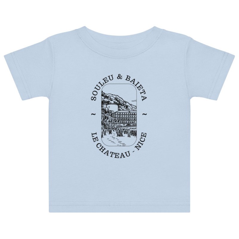 T-shirt bébé Château de Nice, confort azuréen au quotidien