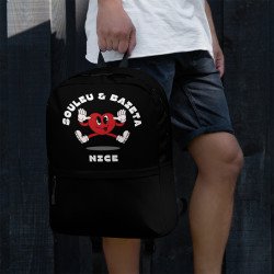 Sac à dos "Souleu & Baieta – Nice" avec cœur rigolo