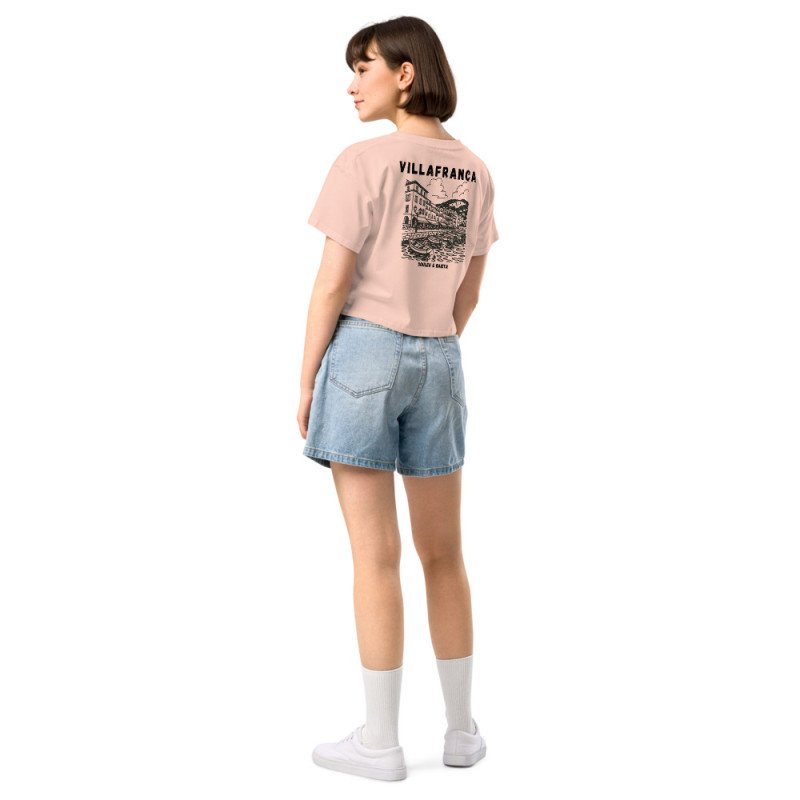 Crop top “Villafranca” – Illustration de la baie de Villefranche-sur-Mer