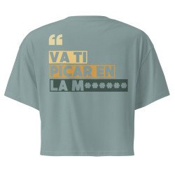 Crop top Souleu & Baieta – édition "Va ti picar en la merda"